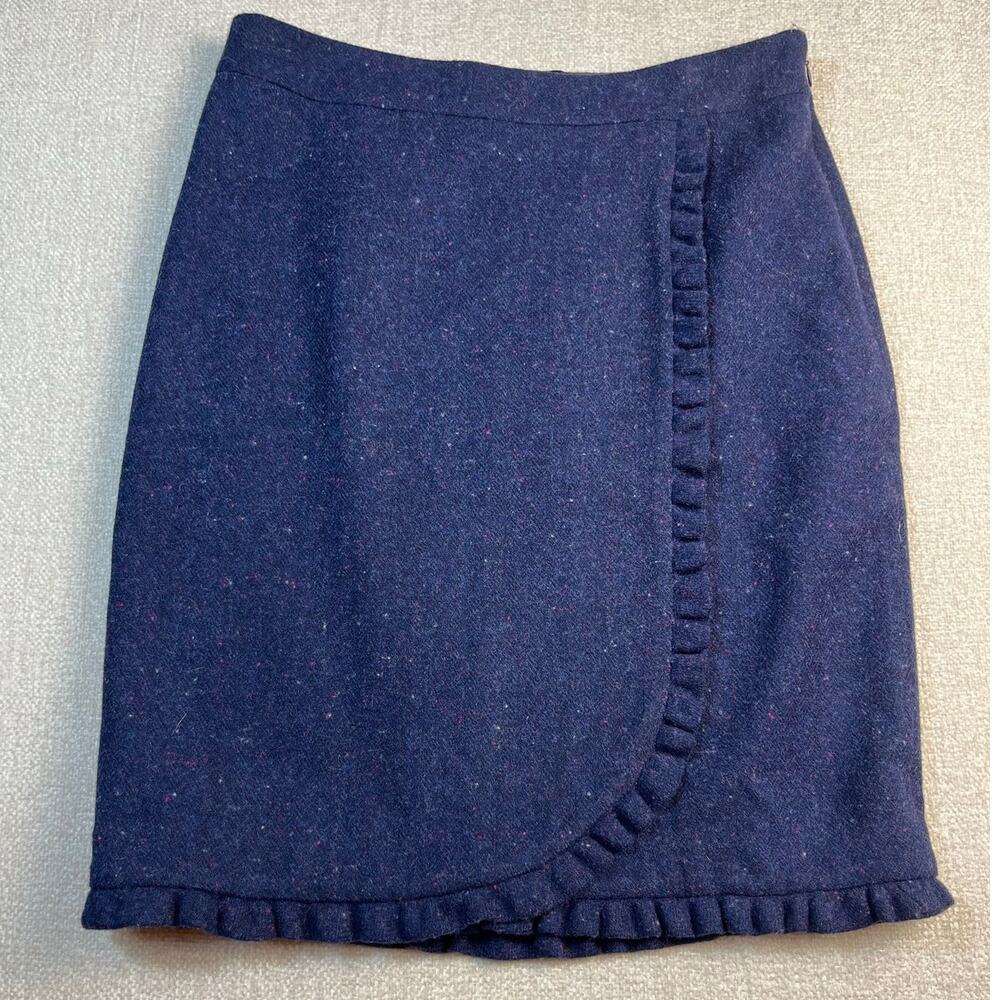 NWT Talbots Womens 10 Black Wool Blend Knee Length Skirt Classic Workwear Office